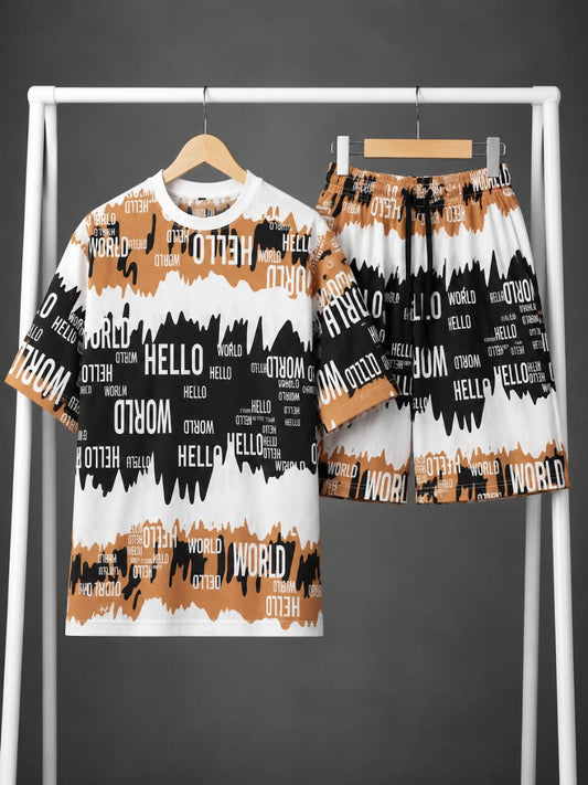 Premium Graphic Print Co-Ord Set – T-Shirt & Shorts