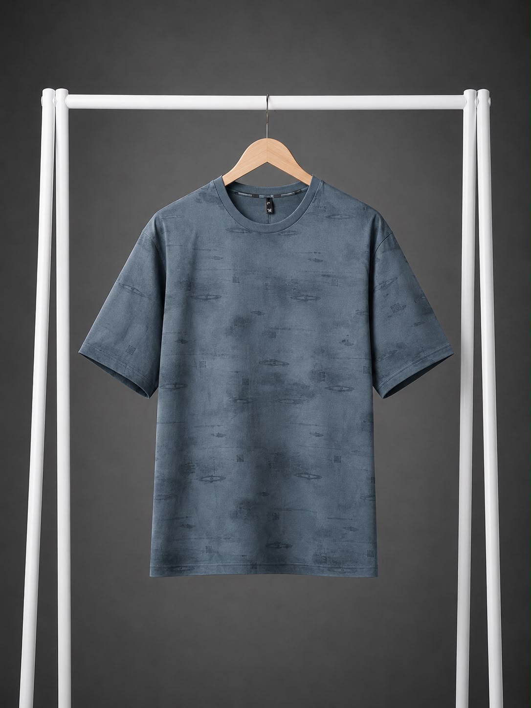 Slate Blue Printed T-Shirt